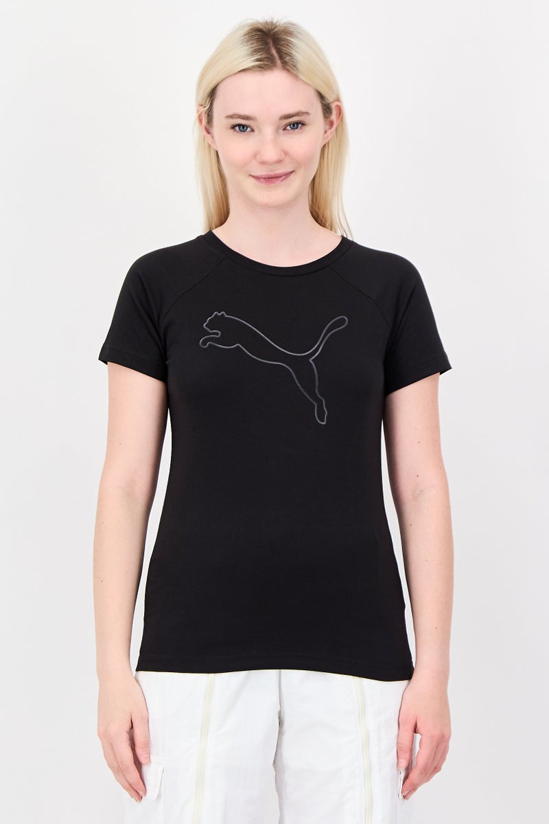 PUMA Women Sportswear Fit Short Sleeve Outdoor Top, Black - Image 1